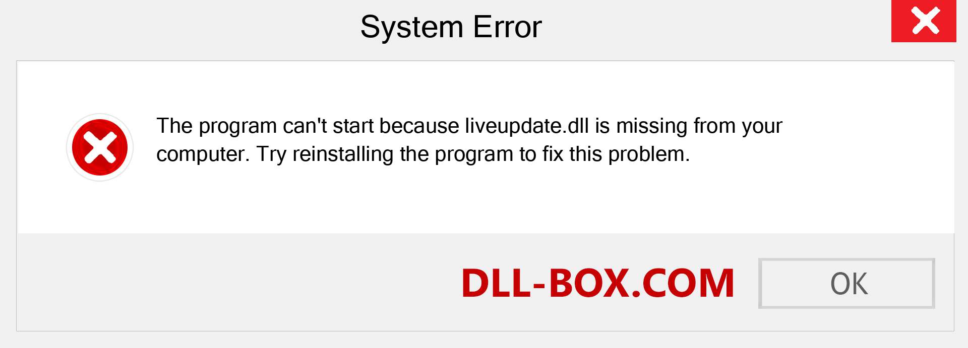  liveupdate.dll file is missing?. Download for Windows 7, 8, 10 - Fix  liveupdate dll Missing Error on Windows, photos, images