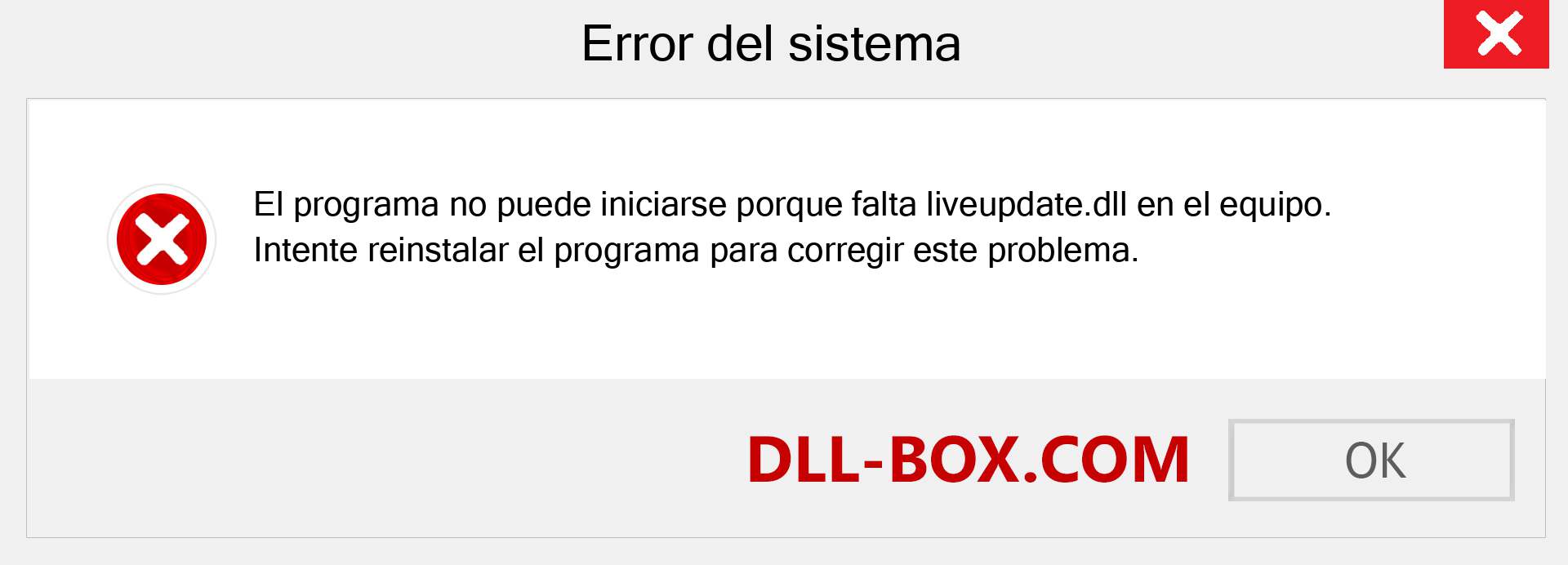 ¿Falta el archivo liveupdate.dll ?. Descargar para Windows 7, 8, 10 - Corregir liveupdate dll Missing Error en Windows, fotos, imágenes